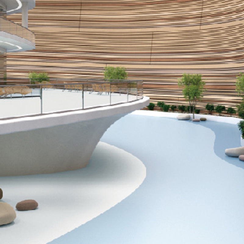 PUR পলিউরেথেন লেপ সমজাতীয় মেঝে